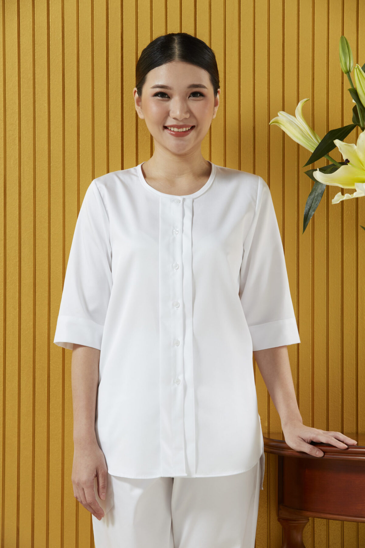 ชุดปฎิบัติธรรมดารณี รุ่น Royal Jasmine ผู้หญิง - Image 6