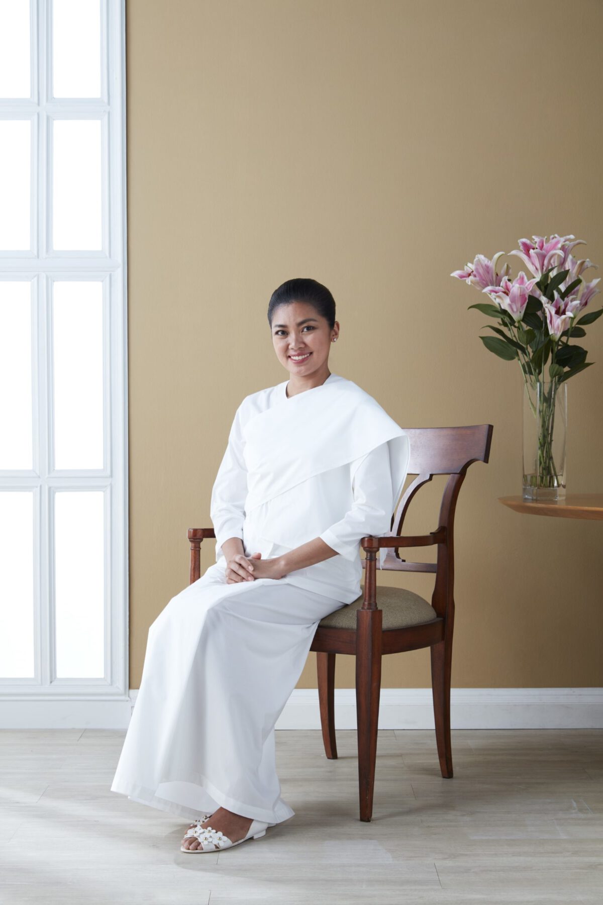 สไบปฎิบัติธรรมดารณี รุ่นอารียา ผู้หญิง - Image 3