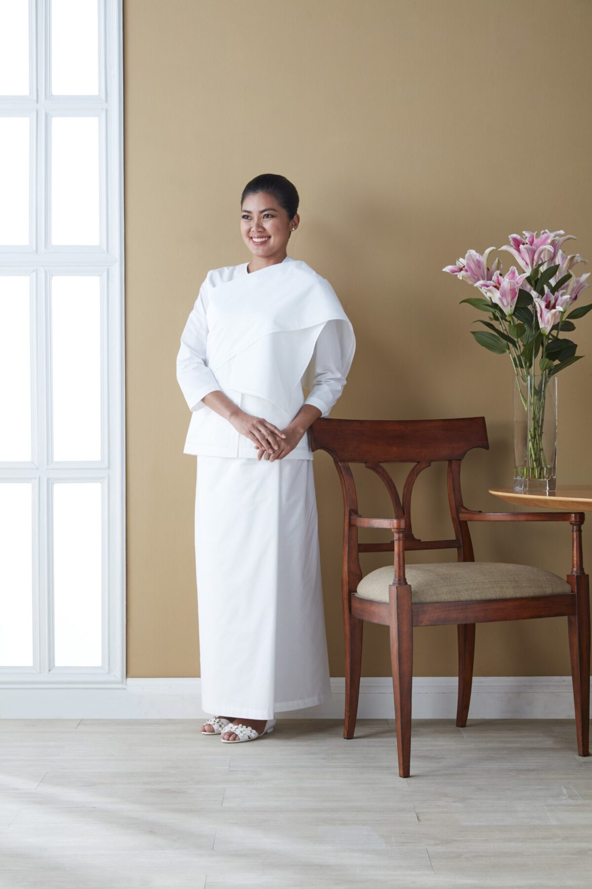 เสื้อปฎิบัติธรรมดารณี รุ่นอารียา ผู้หญิง - Image 2