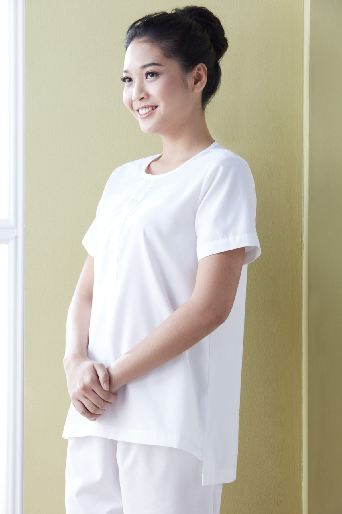 เสื้อปฎิบัติธรรมดารณี รุ่น Dobby ผู้หญิง - Image 4