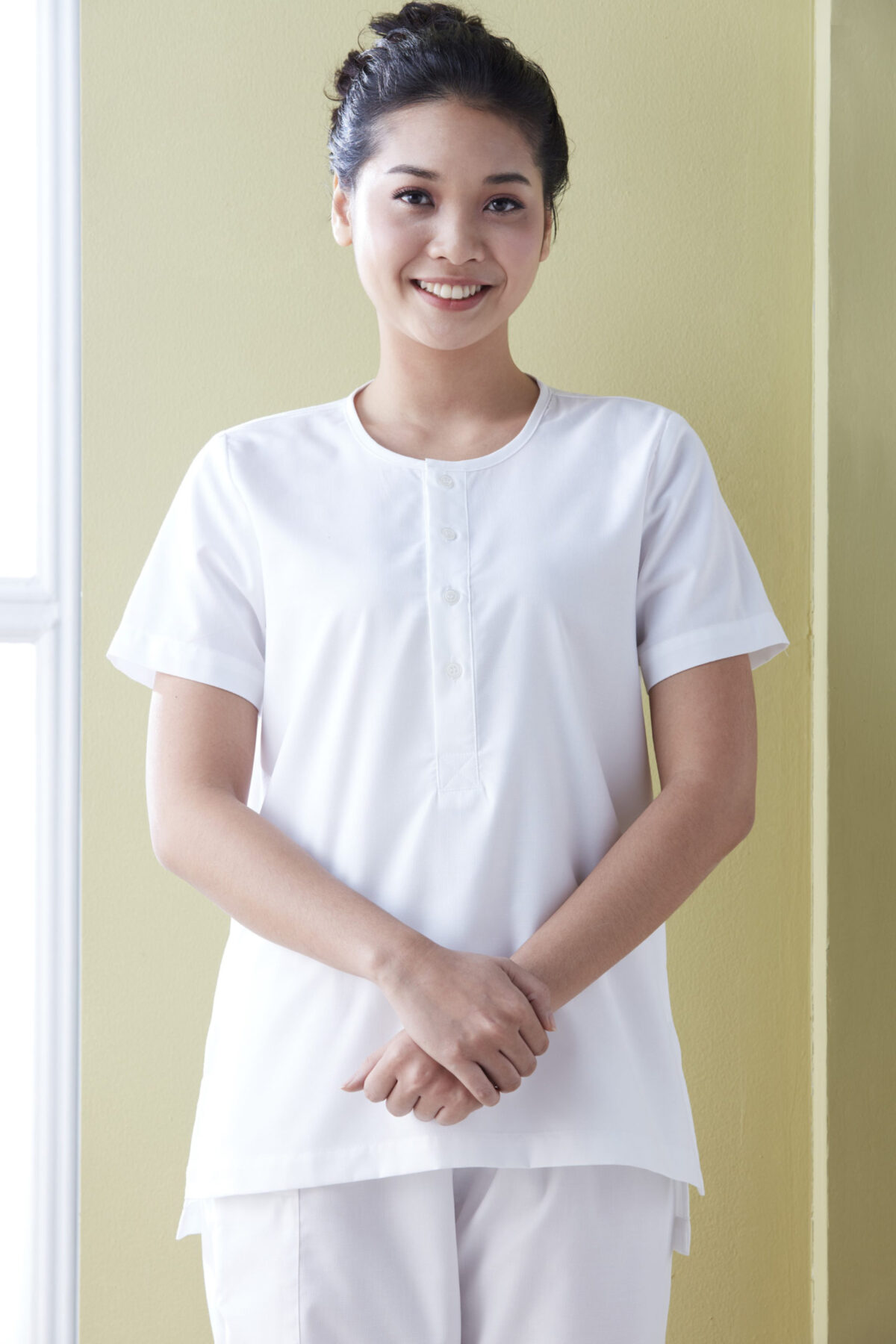 เสื้อปฎิบัติธรรมดารณี รุ่น Dobby ผู้หญิง - Image 6