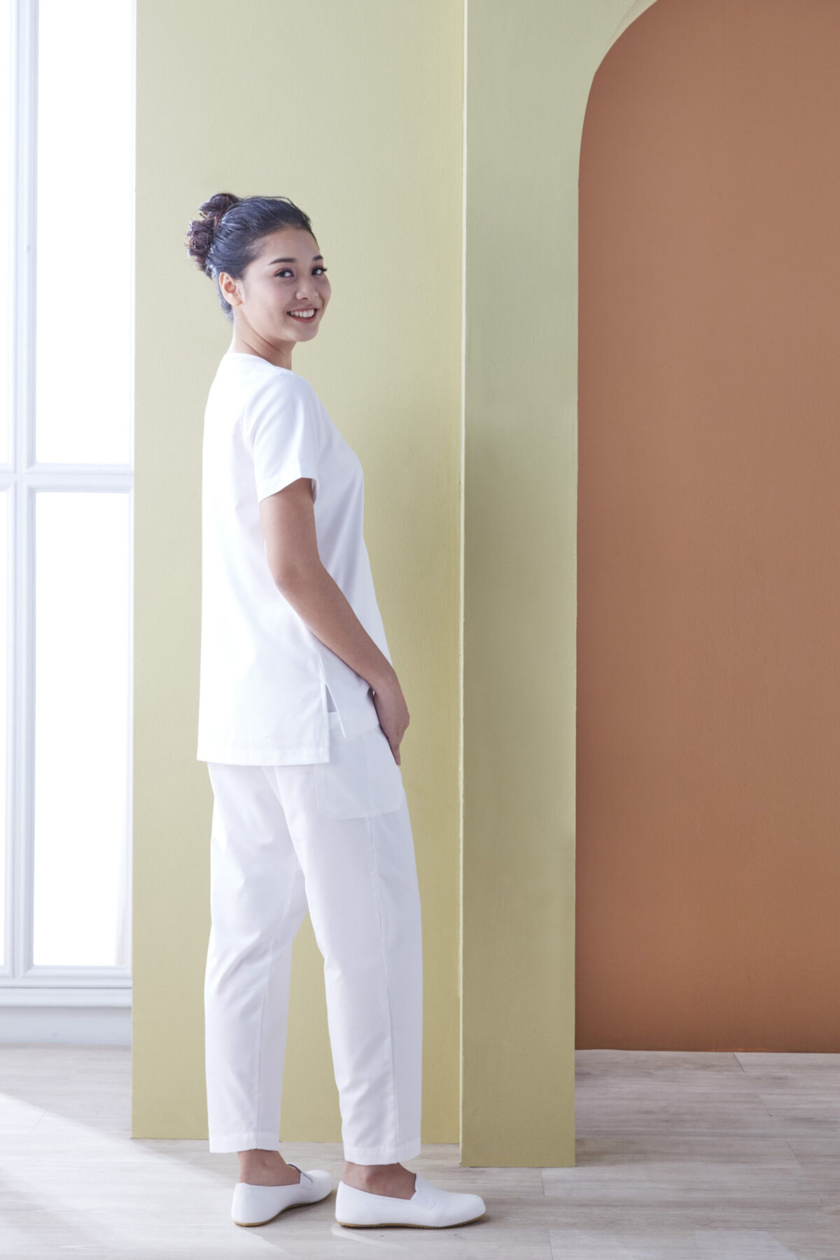 กางเกงปฎิบัติธรรมดารณี รุ่น Dobby ผู้หญิง - Image 4