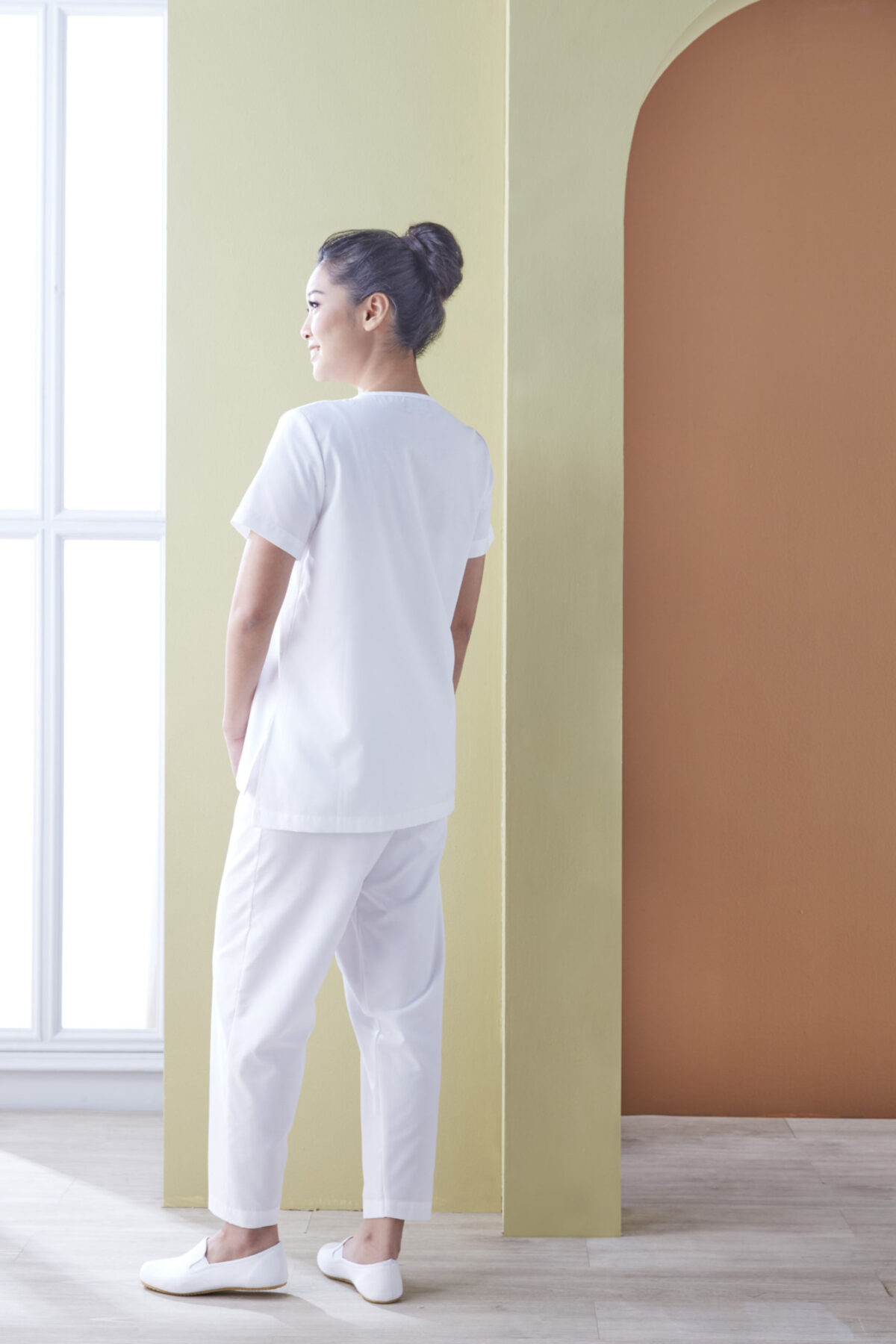 กางเกงปฎิบัติธรรมดารณี รุ่น Dobby ผู้หญิง - Image 3