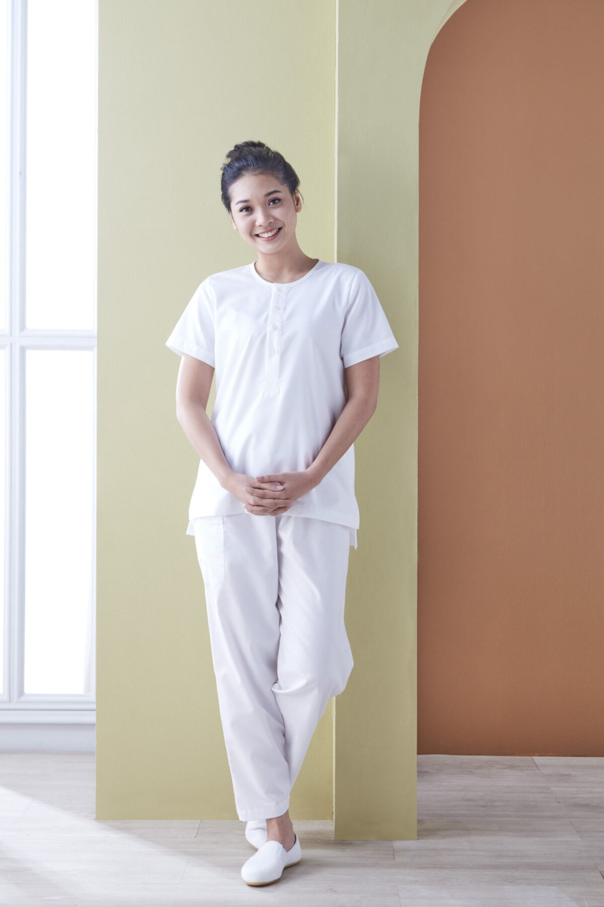 Dobby_0006_Daranee_Dobby_7831 copy กางเกงปฎิบัติธรรมดารณี รุ่น Dobby ผู้หญิง - Image 1