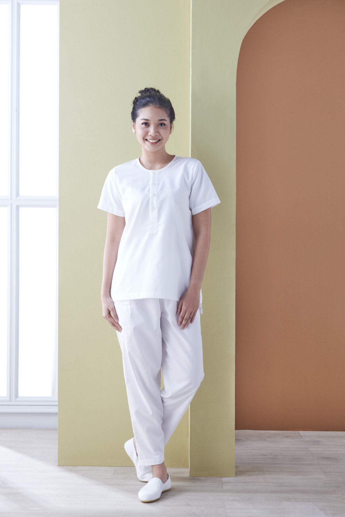 กางเกงปฎิบัติธรรมดารณี รุ่น Dobby ผู้หญิง - Image 2