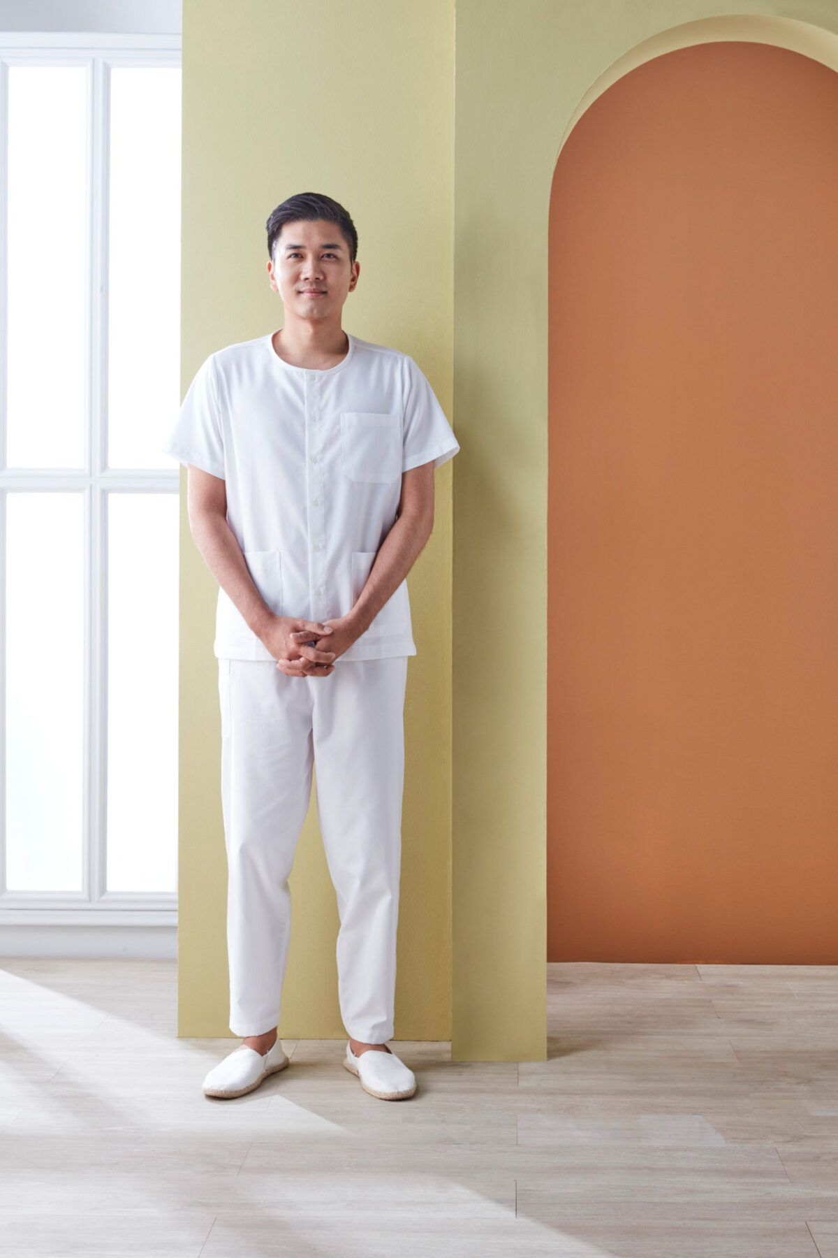 d2 กางเกงปฎิบัติธรรมดารณี รุ่น Dobby ผู้ชาย - Image 1