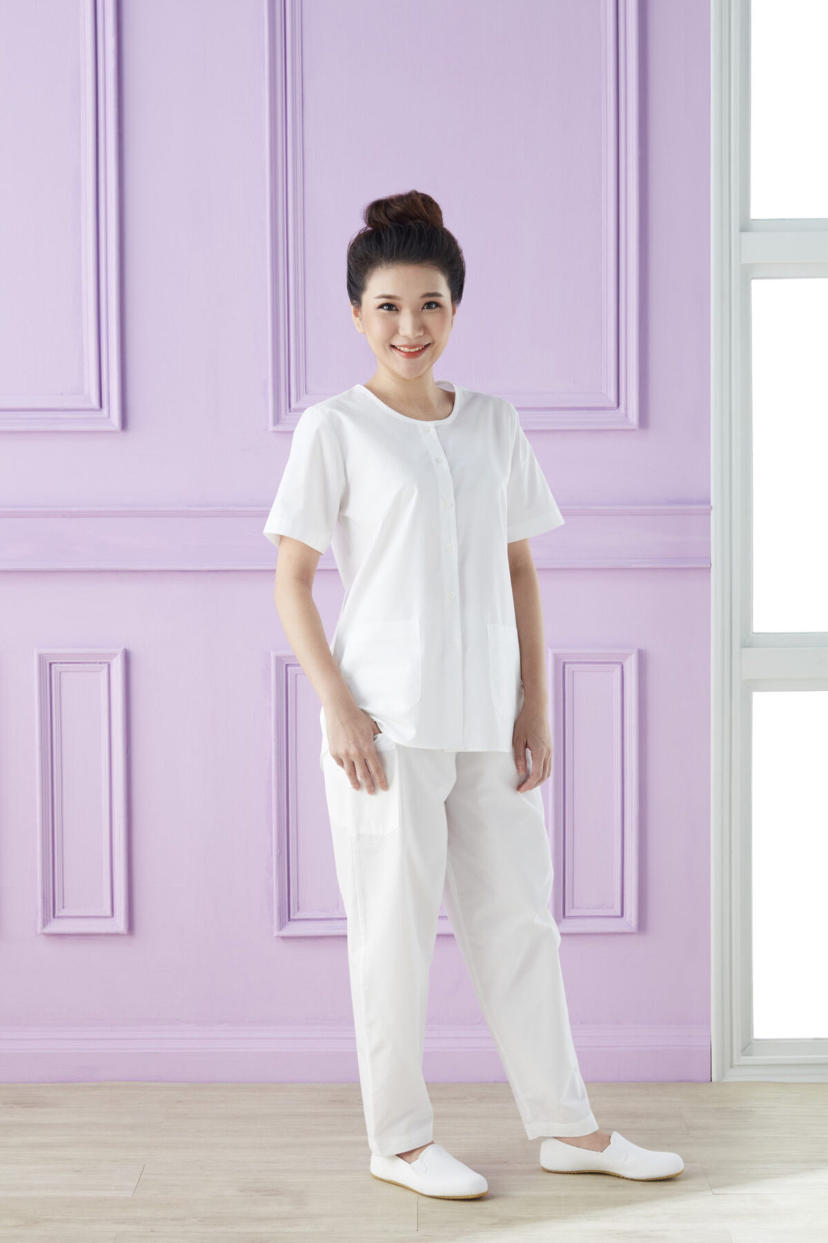 กางเกงปฎิบัติธรรมดารณี รุ่น พอใจ ผู้หญิง - Image 8