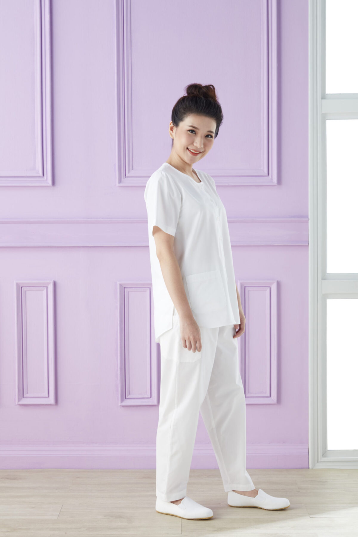 กางเกงปฎิบัติธรรมดารณี รุ่น พอใจ ผู้หญิง - Image 7