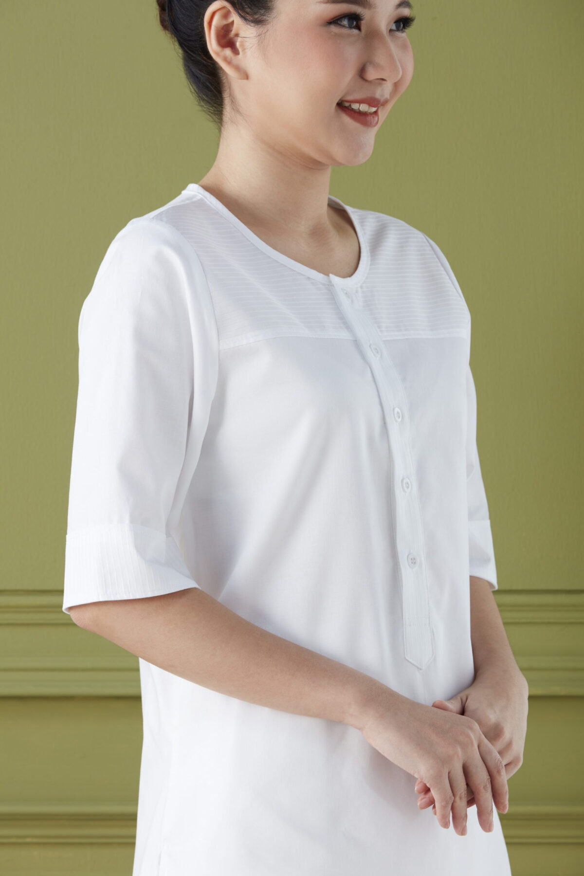 เสื้อปฎิบัติธรรมดารณี รุ่น วนา ผู้หญิง - Image 4