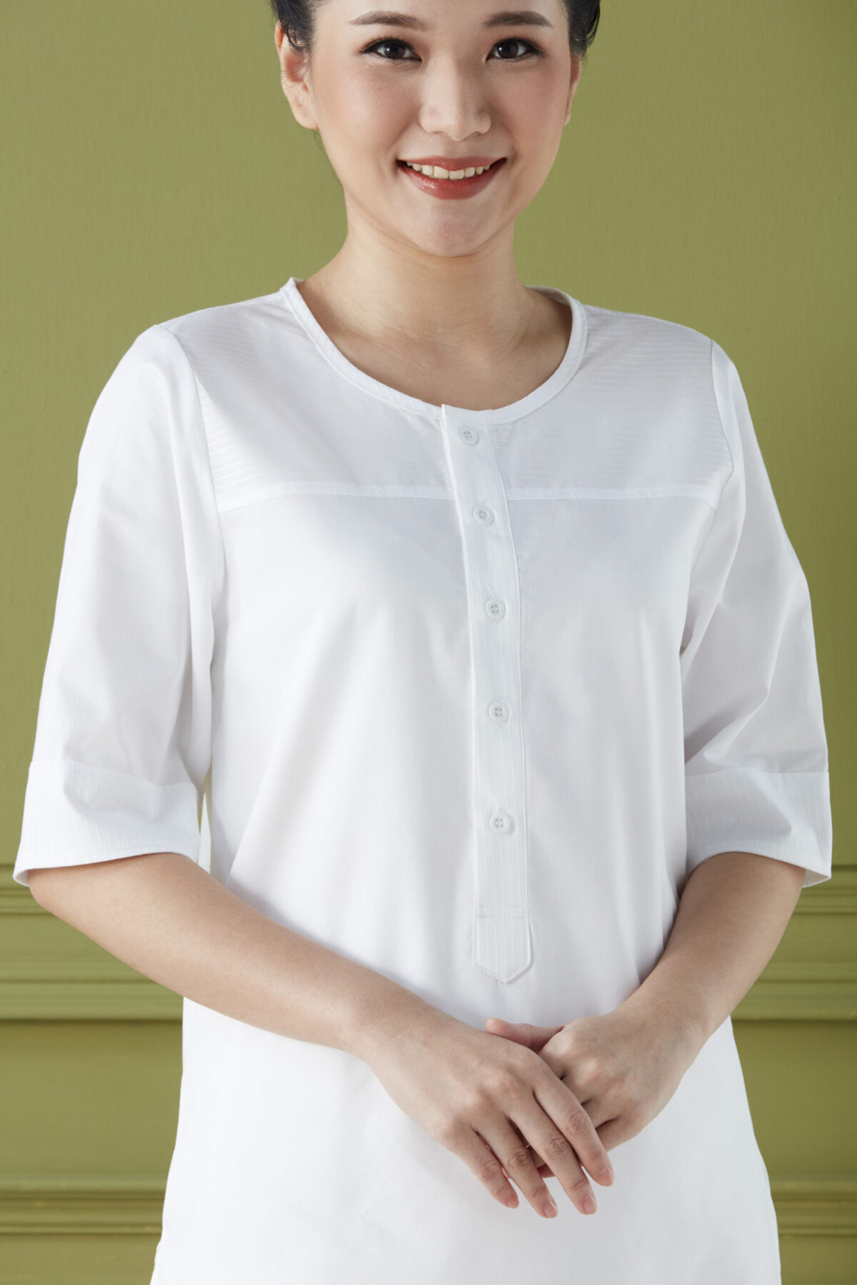 เสื้อปฎิบัติธรรมดารณี รุ่น วนา ผู้หญิง - Image 2