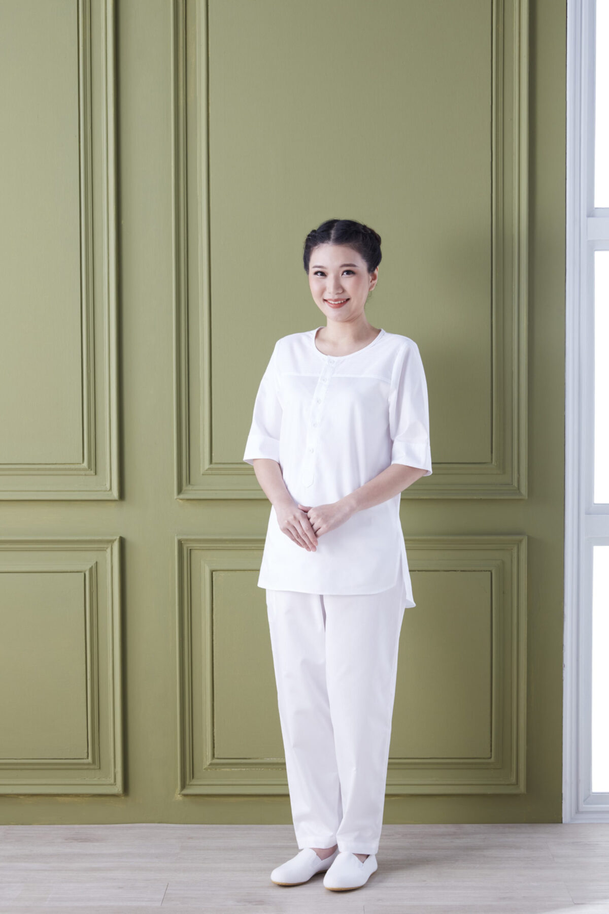 เสื้อปฎิบัติธรรมดารณี รุ่น วนา ผู้หญิง - Image 8