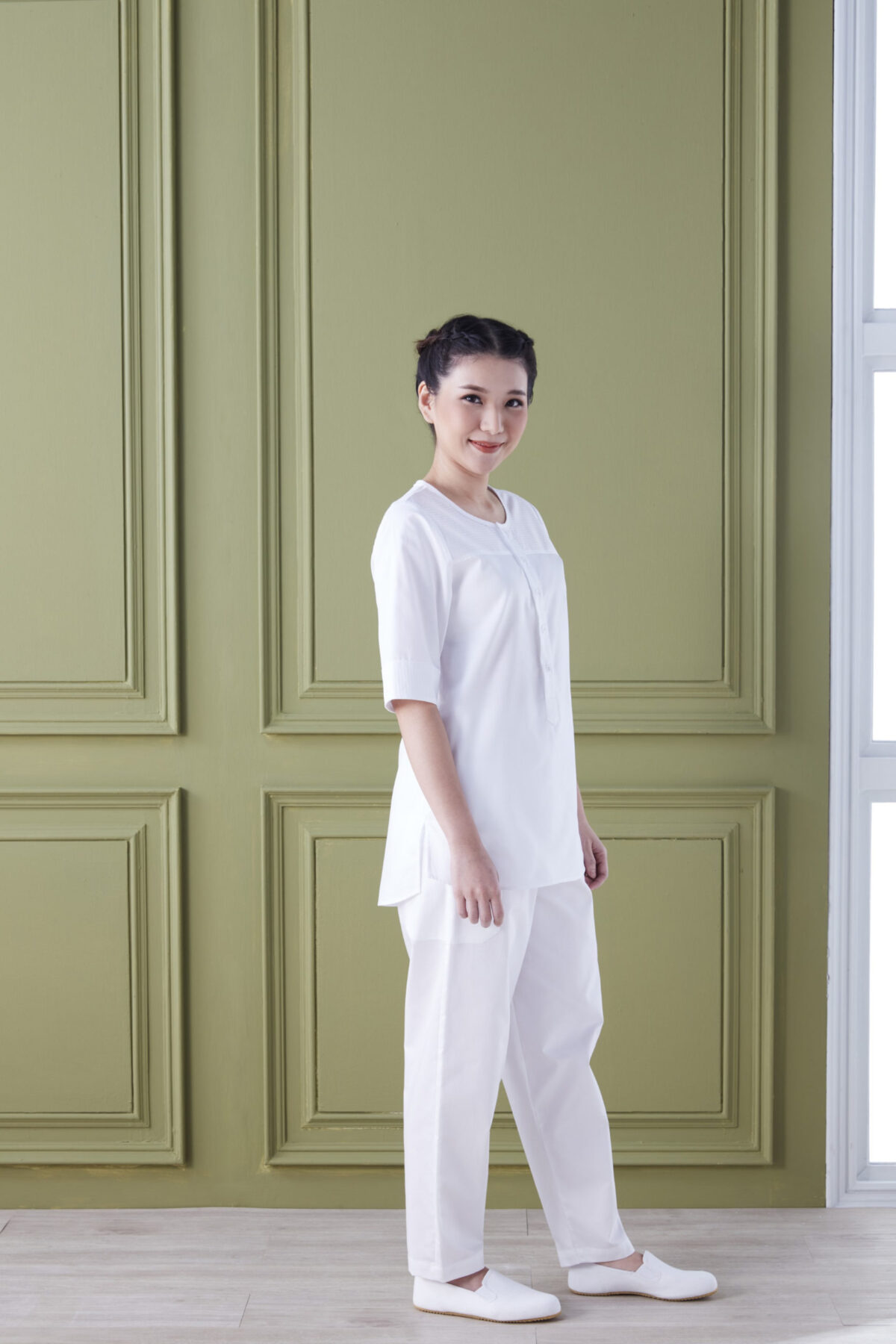 เสื้อปฎิบัติธรรมดารณี รุ่น วนา ผู้หญิง - Image 6