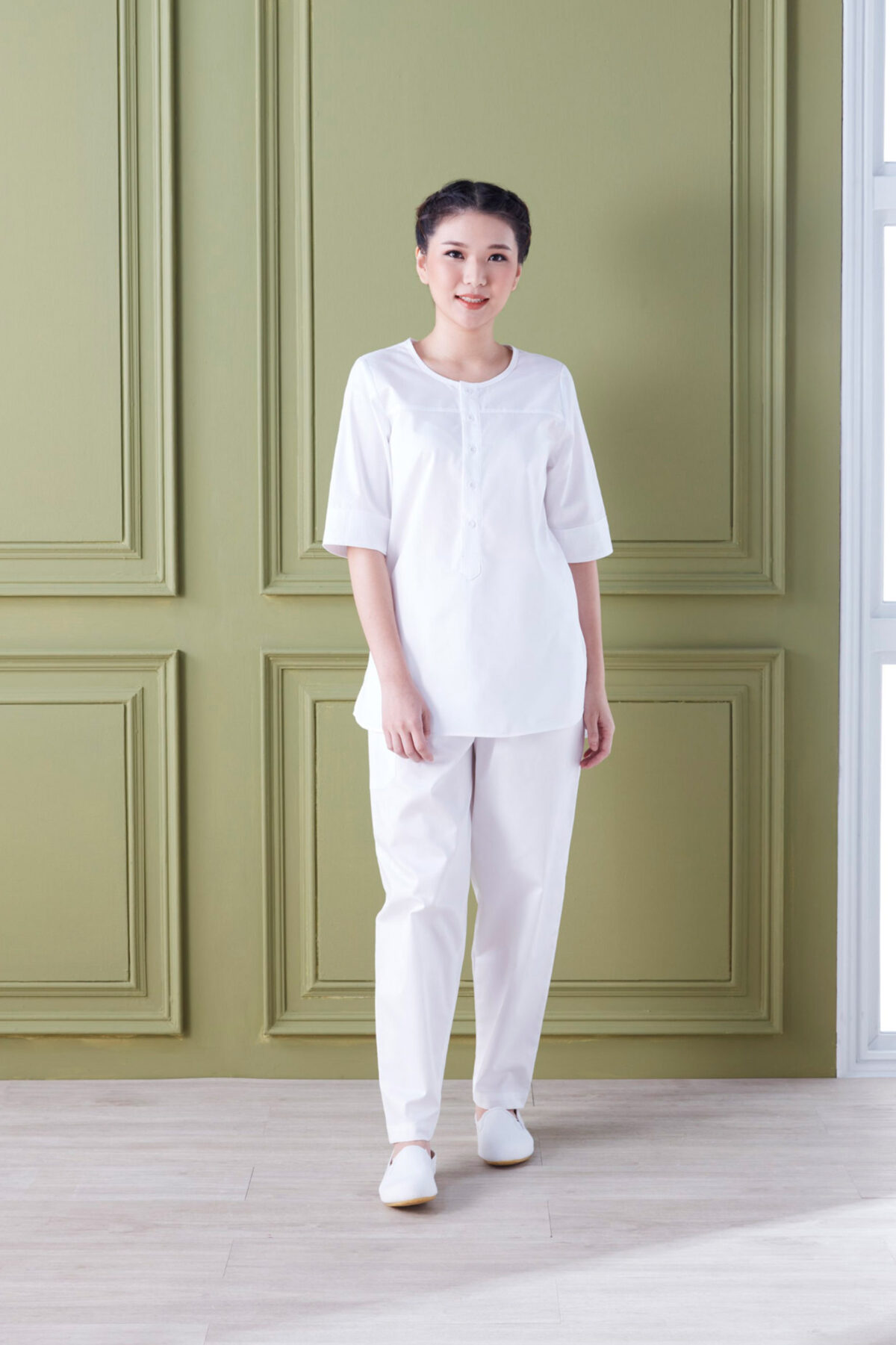 vana1 กางเกงปฎิบัติธรรมดารณี รุ่น วนา ผู้หญิง - Image 1